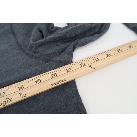 Lululemon Mens Large 5‎ Year Basic Henley Long Sleeve Shirt Heathered Dark Gray - Picture 6 of 9